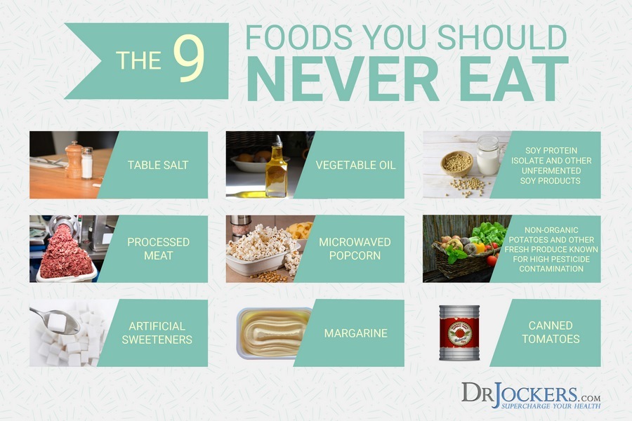 最糟糕的食物，9种最糟糕的食物和健康的交换